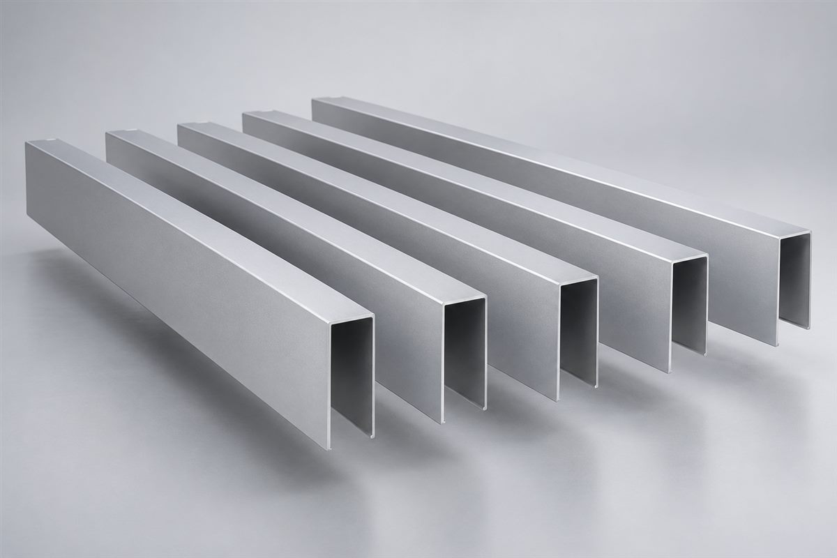 U-Shaped Aluminum Baffles — AI-generated product visualization